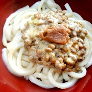 梅納豆のぶっかけうどん